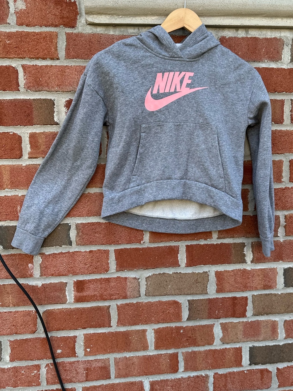 Nike Girls Sportswear Club Fleece Pullover Hoodie pink swoosh  Size M